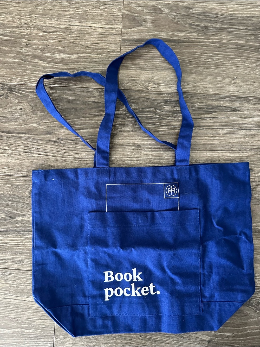 Book of the Month Royal Blue Canvas Tote Bag - Picture 2 of 2